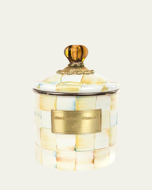 Small Parchment Check Canister